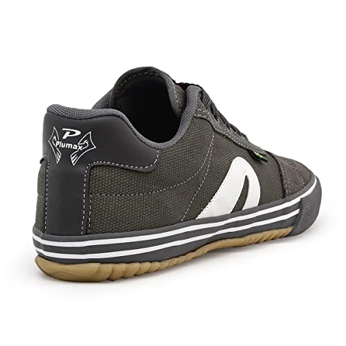 Chuteira Futsal Plumax Quadra Em Lona Salão Clássica Antiderrapante Original Cor:Cinza;Tamanho:41
