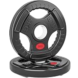 SPORTNOW Discos Pesas Olímpicas Agujero Ø50 mm 2 Discos 5 kg Negro