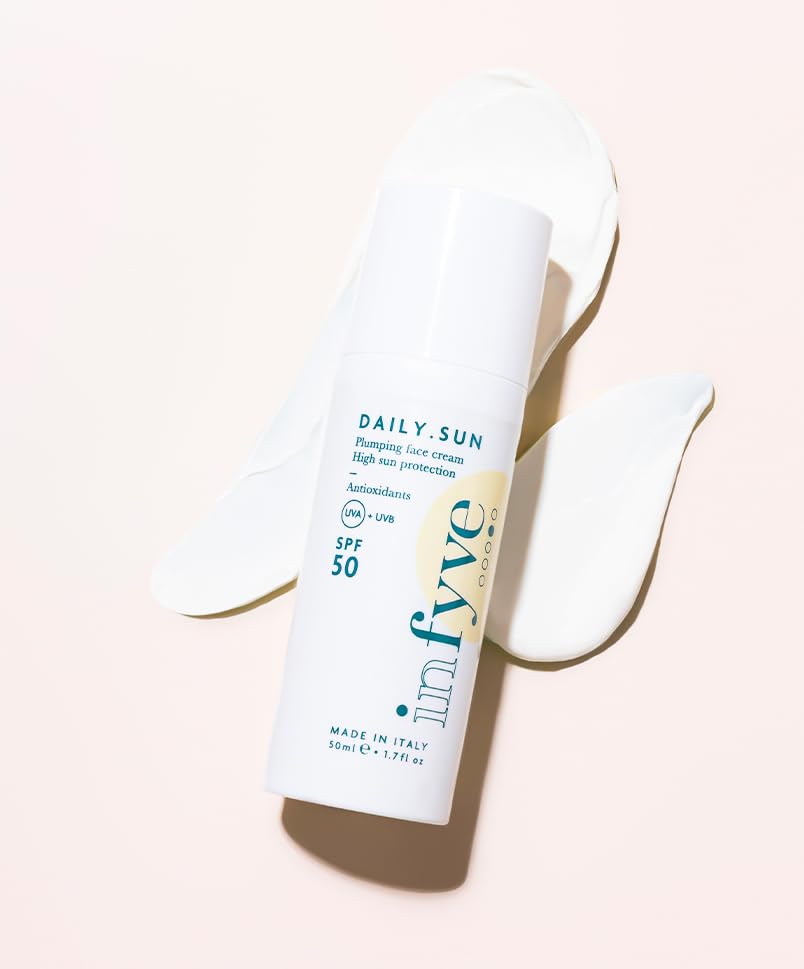 SUMMER SET | Cofanetto con Protezione Solare Viso DAILY.SUN SPF50 50ml e Protezione Solare per Corpo, Capelli e Viso SUN.LOVER 150ml | Con Antiossidanti e Acido Ialuronico | 150ml e 50ml