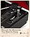TANALNIN Vinyl Record Player, 3-Speed Bluetooth Portable Suitcase Turntable with Built-in Speakers, USB Recording, RCA Output, AUX Input/Output, Vintage Vinyl Player for Home, Bedroom or Gifting,Black
