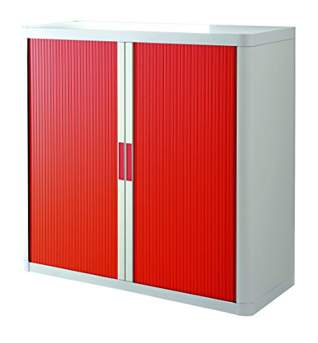 Paperflow Easyoffice Storage Cabinet with Two Shelves, White/Red