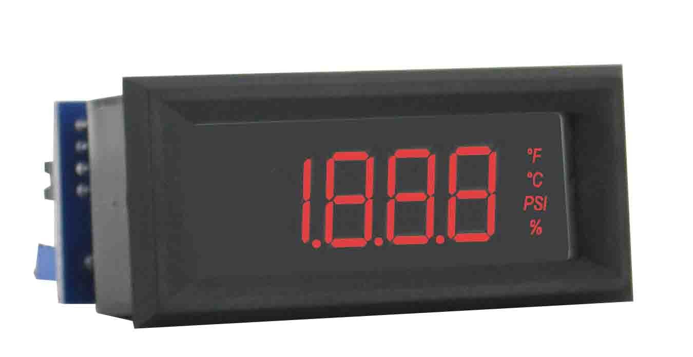 Dwyer® LCD Digital Panel Meter, DPMP-403, 3-1/2 Digits, °F, °C,%RH, psi, Current Input, Red