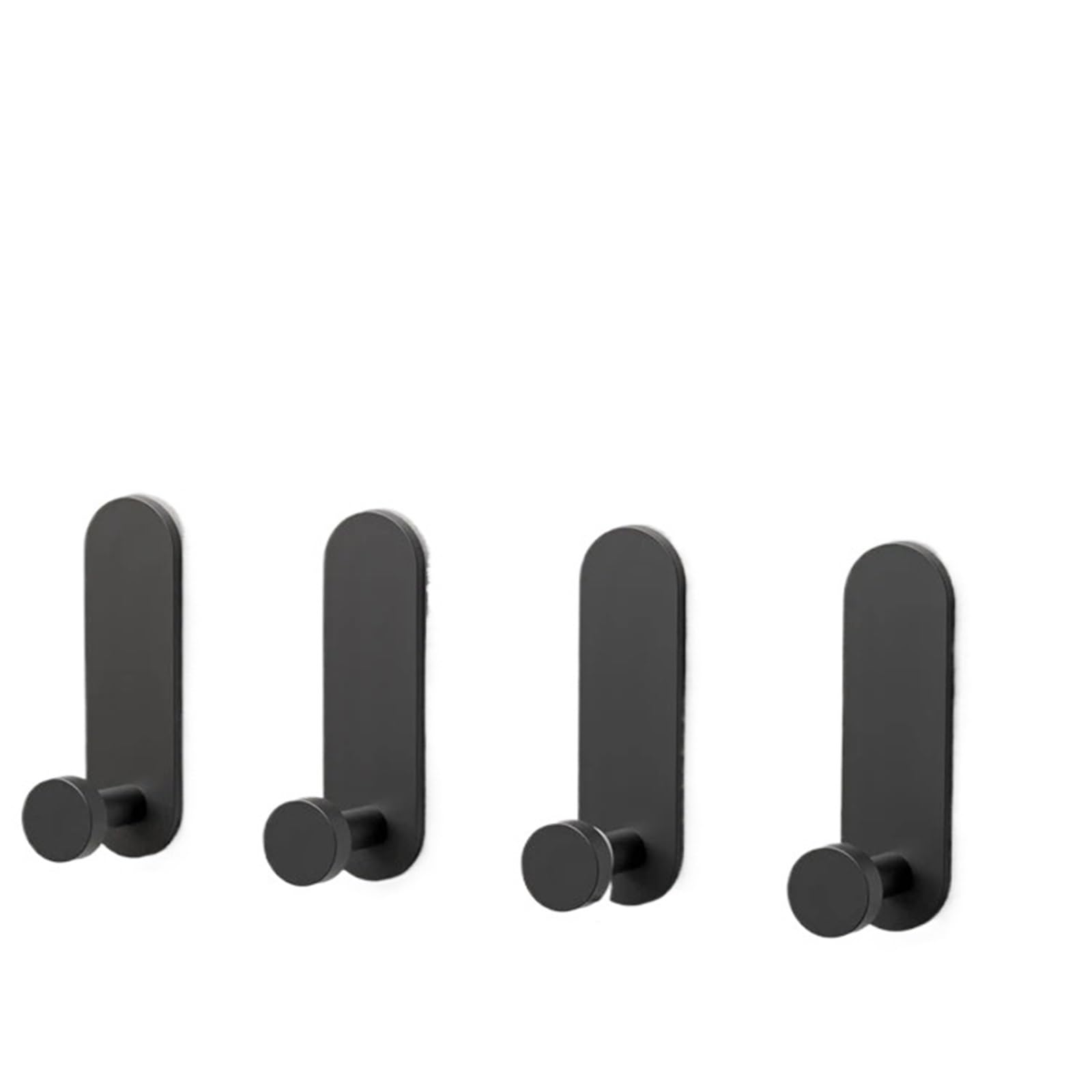 MKYYIOED Adhesive Hooks 2-6Pcs Stainless Steel Bathroom Robe Hooks Adhesive Wall Hook Towel Holder Kitchen Hardware Hanger(Black 4PCS)
