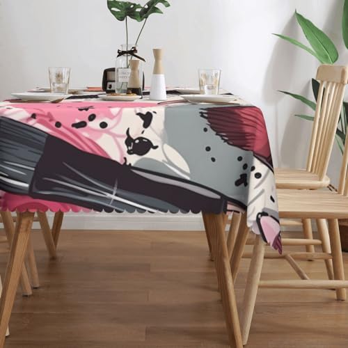 Nappe de table rectangulaire imperméable imprimé cosmétique réutilisable cuisine