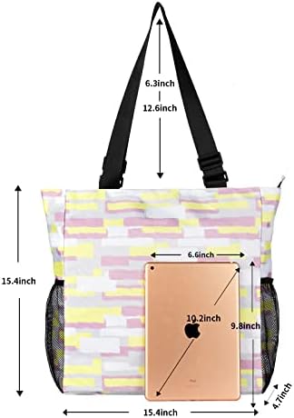 Large Tote Bag With Adjustable Strap - Water Resistant Shoulder Bag For Beach,Gym,Work,Travel And Grocery Shopping 2 Large Tote Bag With Adjustable Strap - Water Resistant Shoulder Bag For Beach,Gym,Work,Travel And Grocery Shopping