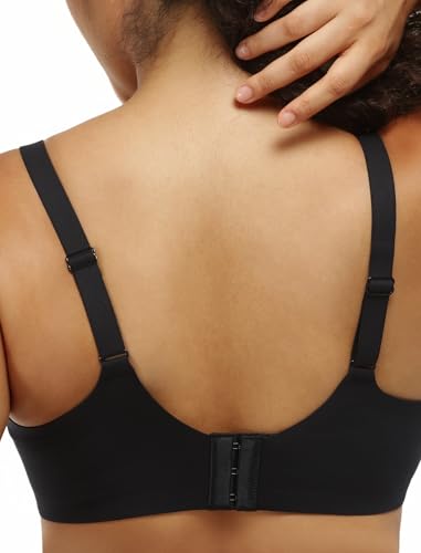 Image of Wireless Bra with Support, Seamless Bra for Women, Mesh Elegance Shaping Bra with Contrast Colored Straps