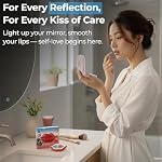 Self Care Kit – LED Compact Mirror with Light with Magnification 1X/10X + 2 in 1 Blueberry Lip Scrub & Strawberry Balm - Image 2