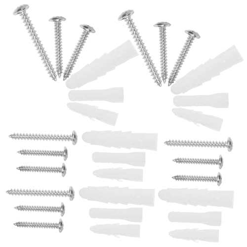 SOLUSTRE Square Expansion Tube White Spiky Resin Balls 6/8mm Self-Drilling Screws and Anchors Kit for Drywall Mounting