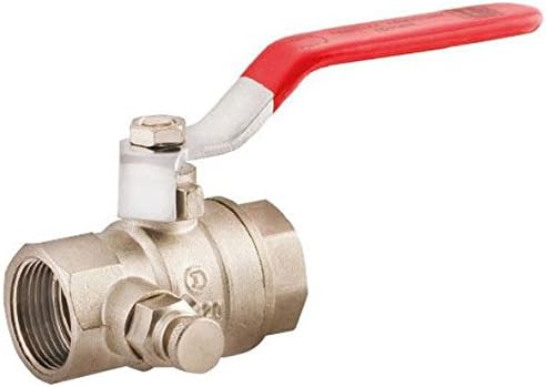 Lever Inline Water Ball Valve 1" Inch BSP Female Thread with Drain Valve
