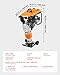 VEVOR Jumping Jack Compactor, 6.5 HP Vibratory Rammer Fuel-Powered 196 cc Engine Tamper, 3600 lbs Impact Force, 26