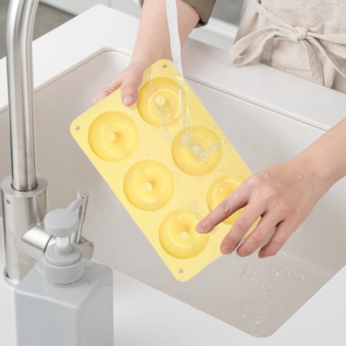 3PCS Silicone Donut Moulds Set, Heart and Round Shape Non Stick Doughnut Pan, Reusable Baking Tray for Oven Cupcakes Brownies Desserts - Image 5