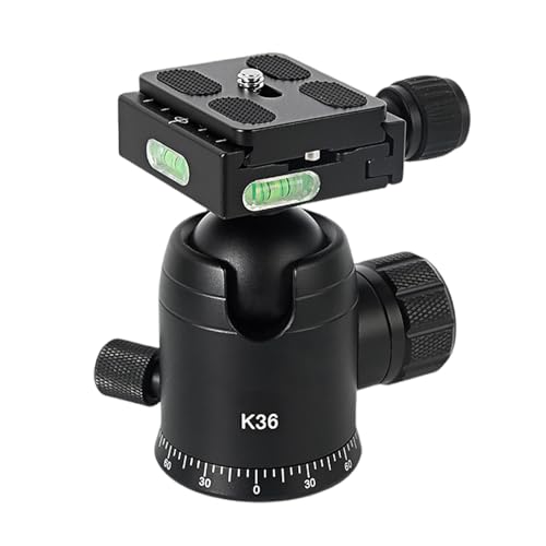 Hkfgdjdl Trípode K36 DSLR con cabezal de bola de 360 grados para tomas de vídeo dinámicas y cámara pesada de hasta 5 kg