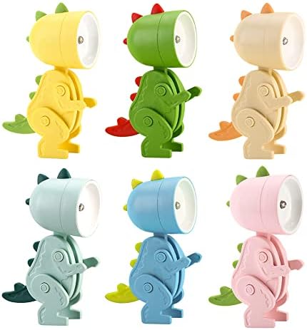 Usper Mini LED Desk Lamp Cute Small Phone Holder, Dog Dinosaur Deer Rabbit Shape Night Light Adjustable Phone Stand, Portable Foldable Reading Table Night Lamp Cartoon Pet for Kids Students