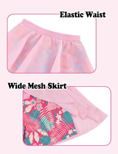 Image of Girls Swimsuit One Piece Bathing Suit Sleeveless Swimwear Matching Skirts for Toddler Kids Swim Surfing