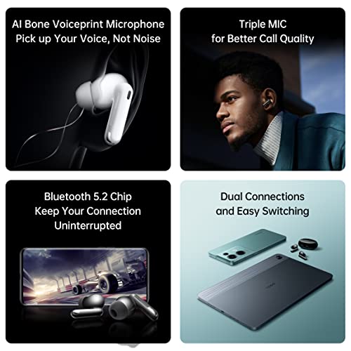 Image of Oppo Enco X2 with Active Noise Cancellation, Triple Mic for Better Calls, Coaxial Dual-Driver for Deep bass Bluetooth Headset (Black)