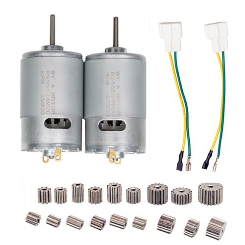 2 Pcs 24V RS555 35000RPM Electric Motor for Power Wheel Motor Upgrade,24 Volt Motor Gearbox Accessories for Children Ride On Toys Replacement Parts
