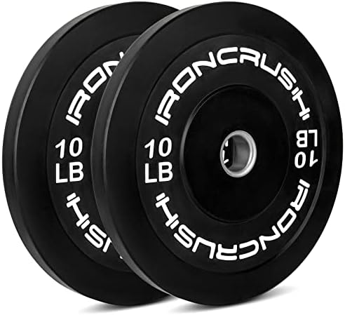 Iron Crush Olympic Bumper Plates Set - Virgin Rubber Weights for ...
