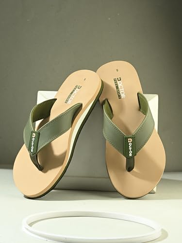 Image of Men's Comfortable Thong Slippers with Cushioned Sole | Lightweight Everyday Wear Slippers with Soft Footbed and Anti Slip Outsole for Indoor & Outdoor Use