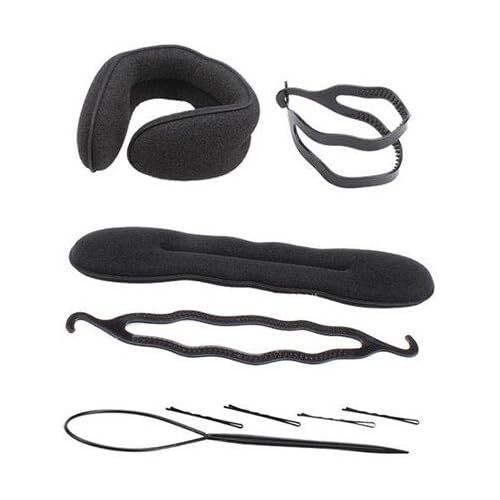 2 colori moda elegante panino per capelli ciambella spugna di schiuma