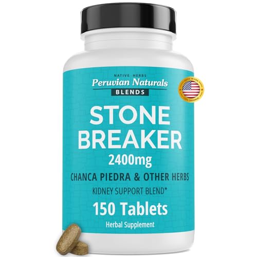 Peruvian Naturals Chanca Piedra “Stone Breaker” – 150 Tablets - Kidney Supplement - 2400mg per