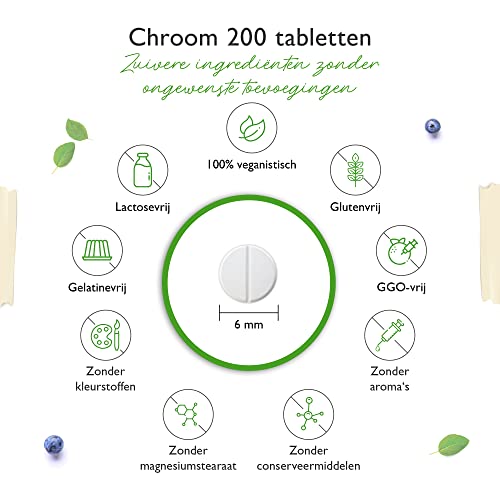 Chromium Picolinate - 200 mcg zuiver chroom per tablet - 365 tabletten in jaarvoorraad - laboratoriumgetest (gehalte aan… - Image 5