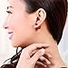 Cute Fashion Double Sided Ball Imitation Crystal Diamond Rhinestone Pearl Studs Sparkling Earring Locking Set,Deep Blue