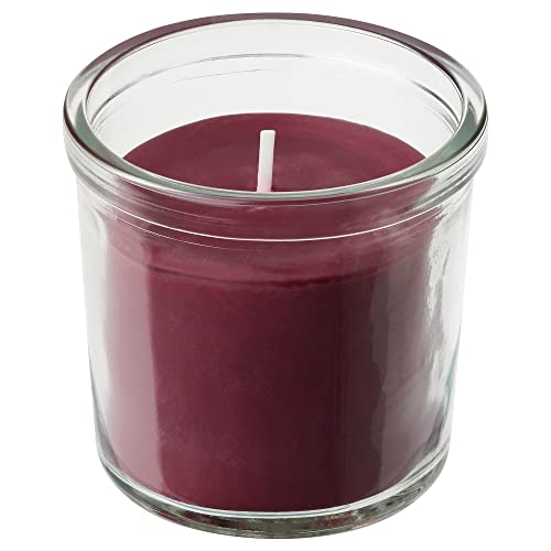 Bougie parfumée en verre rouge Störtskön aux baies sauvages