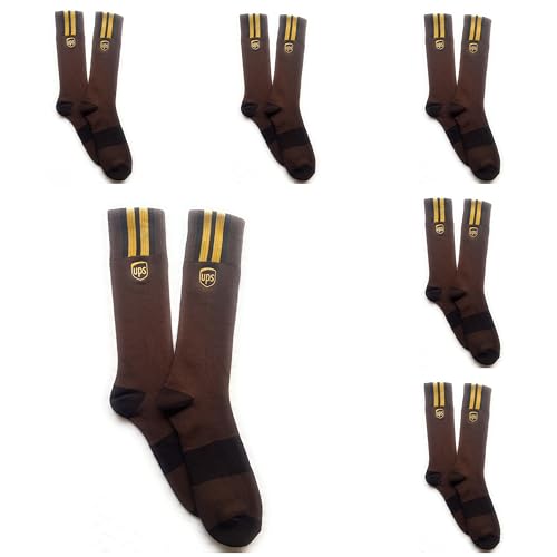 UPS United Parcel Service Socks CREW (6-8)(3 Pairs) THREE pairs