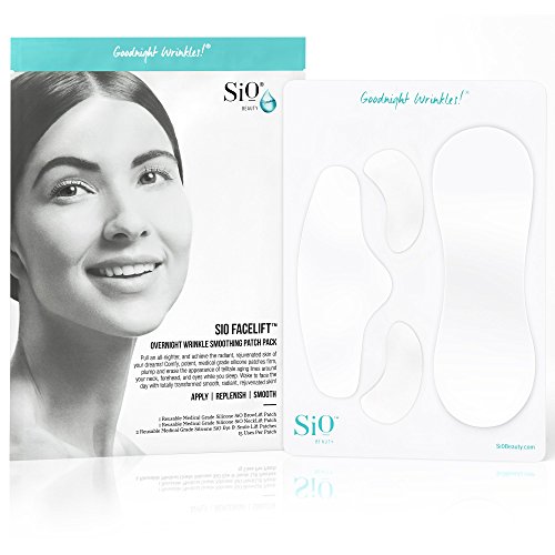 SiO Beauty FaceLift - Neck, Forehead, Eye & Smile Anti-Wrinkle Patches - Overnight Smoothing Silicone Patches For Face, Neck, Forehead, Eye & Smile Fine Lines And Signs Of Aging