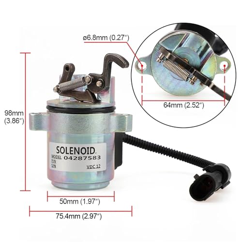 Solénoïde d'arrêt de carburant 04287583 pour stopper les pannes 12V