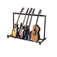 [Sturdy and Foldable] Sturdy folding guitar stand that can accommodate both acoustic and electric guitars. Pre-assembled, ready to use right out of the box, eliminating the hassle of assembly. The padded stand protects your guitar from scratches and ...