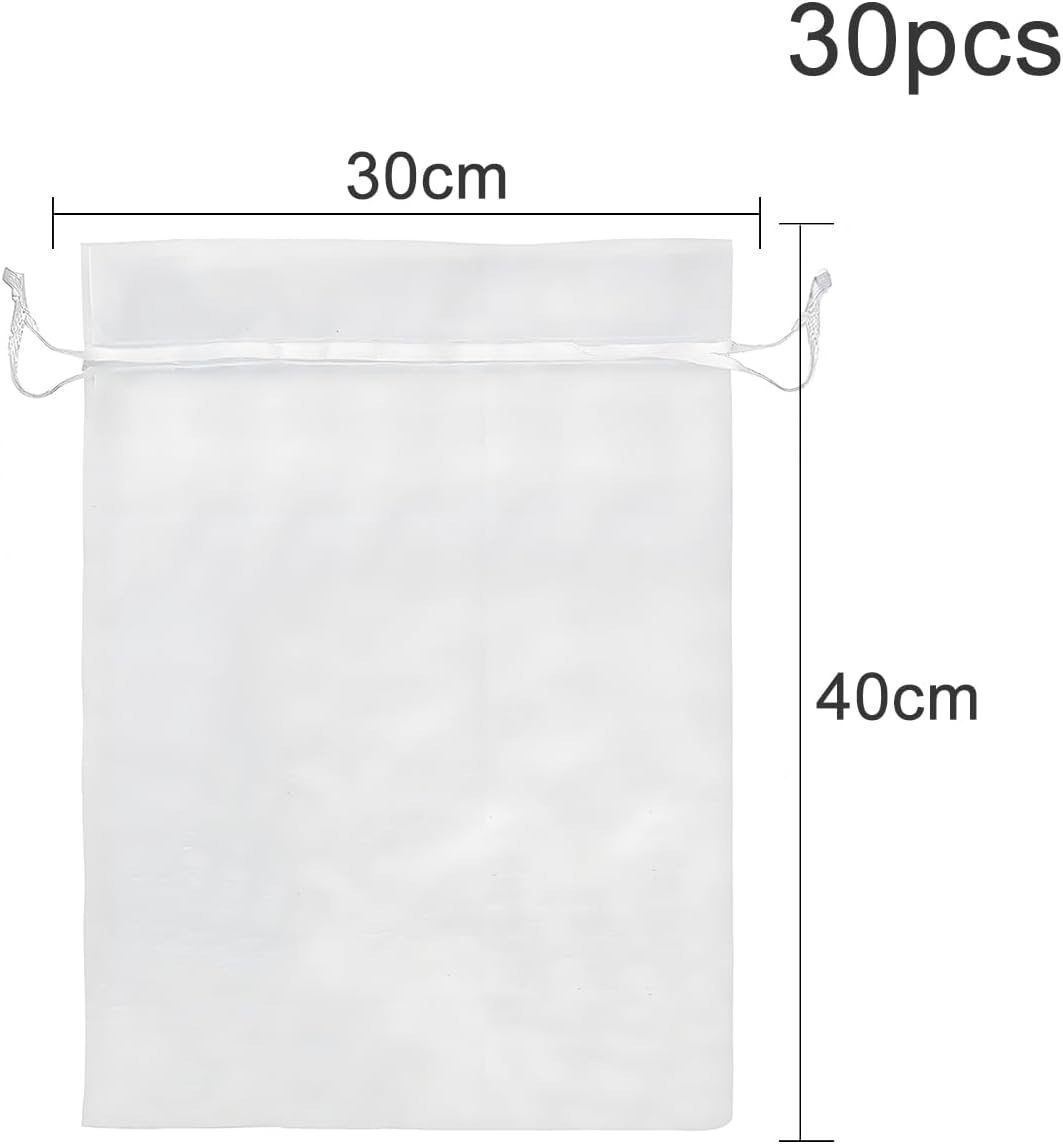 DAHI 30 x 40 cm Organza Bags 30 Pieces Bags for Filling Jewellery Bag Wedding Bag Gift Bag Organza Bag (30 x 40 cm/30 Pieces)
