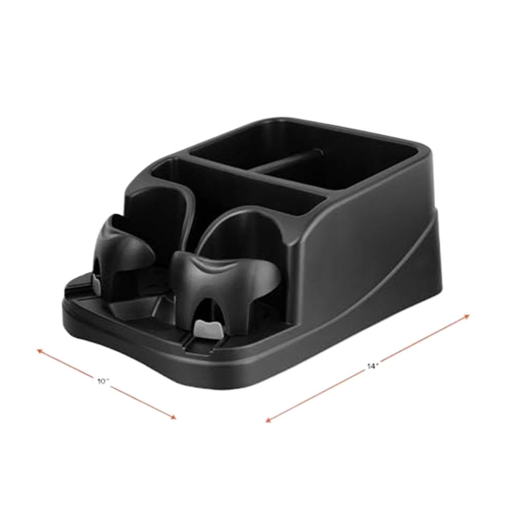 Organizador de Asiento de Coche para Viajes Diarios con Dos Portavasos Ajustables Accesorio Compacto