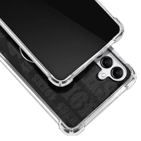 Skinit Clear Phone Case Compatible with Galaxy A14 5G - Officially Licensed NFL San Franciso 49ers Black & White Design