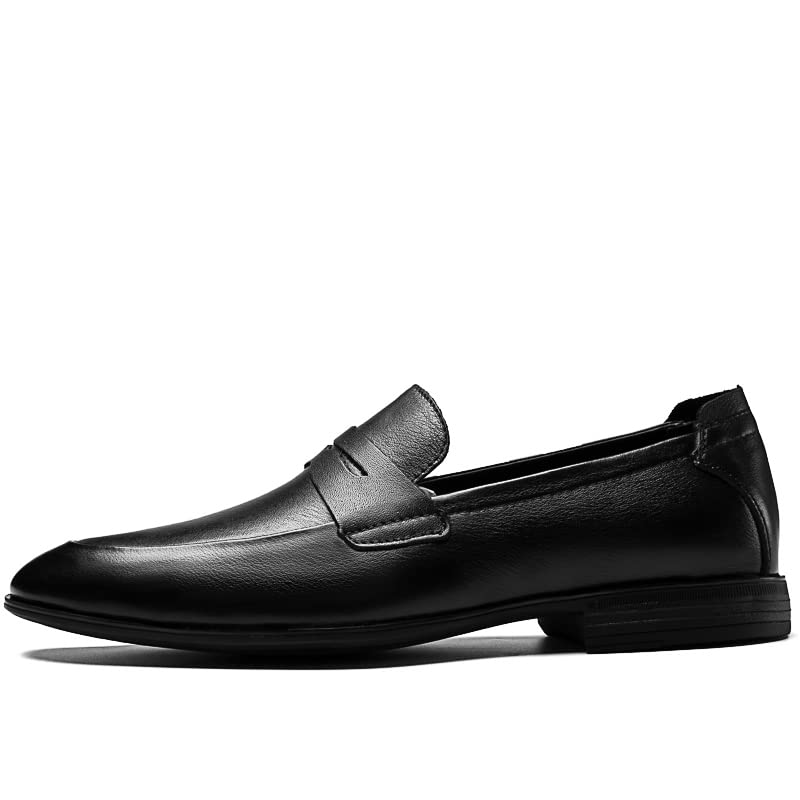 MWX Men's Dress Loafers Black Wingtip Toe Slip-on Formal Dress Shoes3