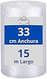 Plástico de burbujas 15 m x 33 cm - Ideal para embalaje y envío - Burbujas Embalaje - LPVS