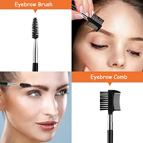 8PCS/SET Professional Eyebrow Shaping Grooming Kit - Beauty Tools Set with Leather Bag Eyebrow Grooming Kit for Women & Men, Eyebrow Trimming Kit With Razor Eyebrow Scissors and Brush with Comb - Image 6