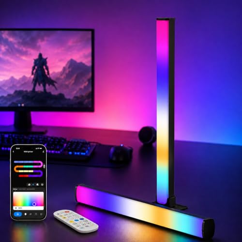LuminexDesigns RGB Lightbar LED TV & Gaming Hintergrundbeleuchtung, 40cm Smart Light Bars, TV-Sync für Ambient Light, APP-Steuerung, Deko für Gaming-Zimmer & Geschenkidee