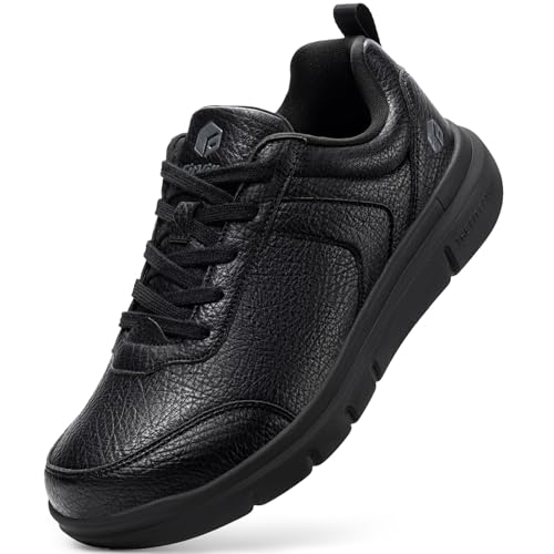 Image of FitVille Wide Shoes for Men Dress Sneakers Casual Oxfords Comfortable Shoes for Men Lightweight Plantar Fasciitis Bunions
