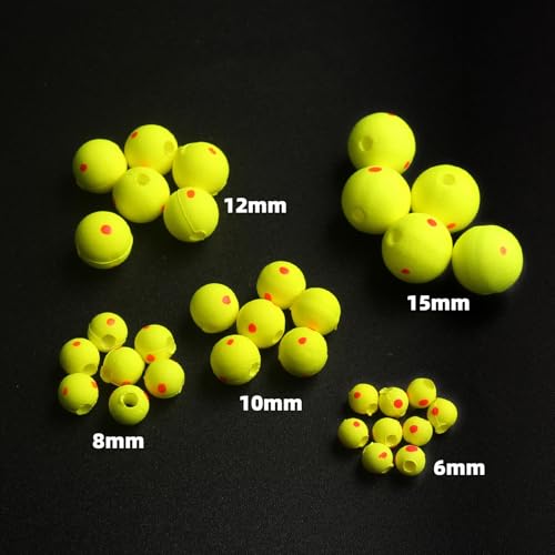 Set de 100 cuentas flotantes bicolor para pesca 6-15 mm miniatura 3