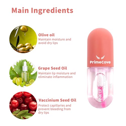 PrimeCove - Pink Lip Glow Oil - Image 3