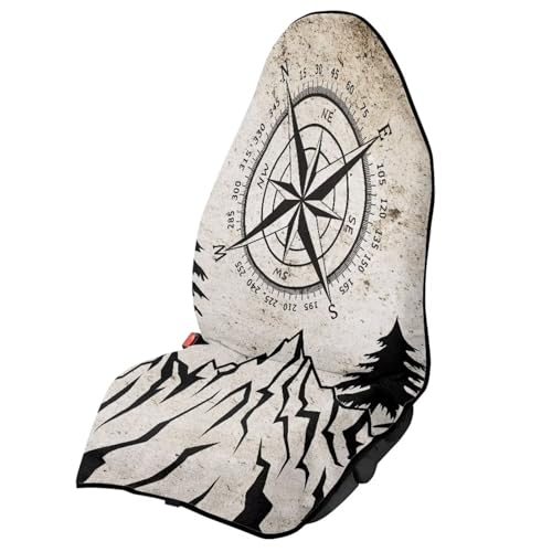 Image of Mountain Car Seat Towel Cover Fashion Auto Interior Waterproof Soft Auto Seat Covers Anti-Slip Vehicle Seat Protector Universal Size Fit for Most Cars SUVs Trucks Vans