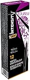BIC Intensity Stylo Feutre d'écriture Pointe Fine et Corps Noir Verni - Rose intense, Boîte de 12