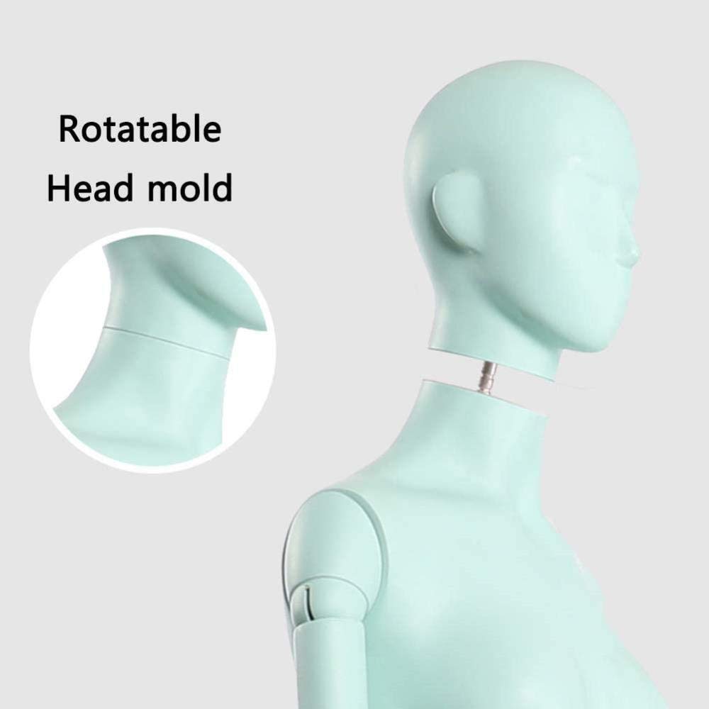 Manikin Shop Vitrinenfenster, Verstellbarer Dummy, mit doppelt verstärkter Basis, für Schneider, Bekleidungsgeschäft (Rosa)