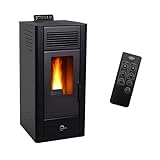 Poêle à granulés étanche Anita 11,6 kW Noir Sannover