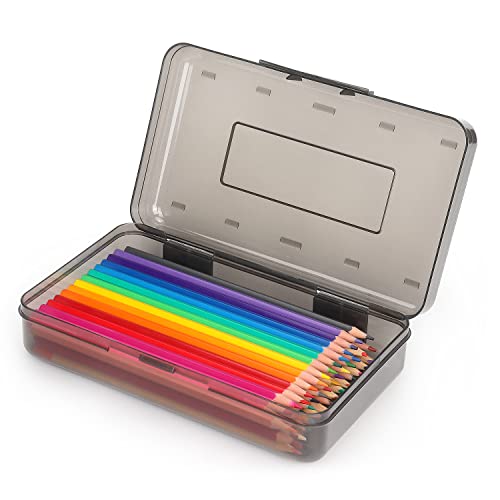 Image of Tamaki 1 Pack Plastic Pencil Box Large Capacity, Black