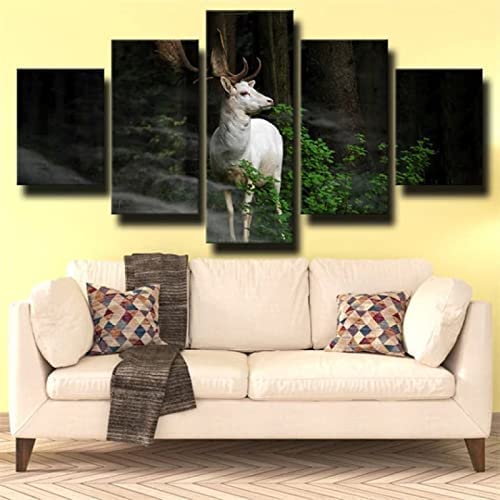 Art Prints Mur Photo Cerf de la Faune impression sur toile 5 pièces