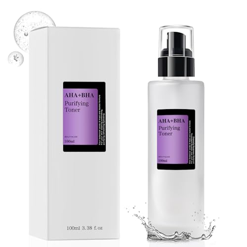 AHA/BHA Clarifying Treatment Toner, Tonico Facial Coreana, Tónico Exfoliante Iluminador, Tonico Facial, Elimina las Células Muertas Piel, Limpia los Poros, Equilibra la Producción de Grasa, 100ml