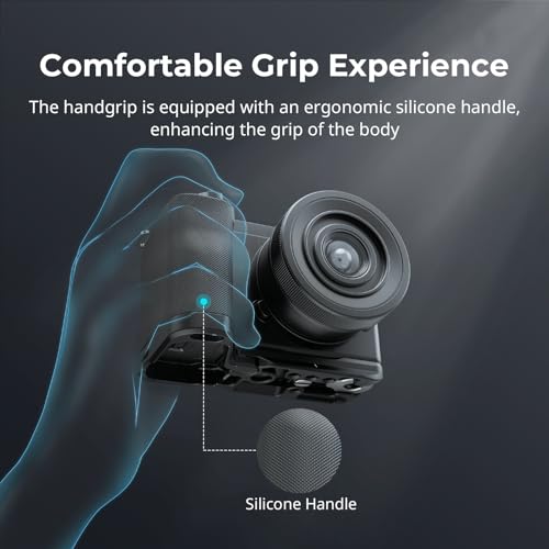 Image of SMALLRIG ZV-E10 II L-Shape Plate with Silicone Handle, Handgrip for Sony ZV-E10 II, Built-in Quick Release Plate for Arca, 1 /4 inch-20 Holes - 4778