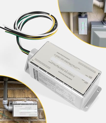 FS140 Surge Protection Device Whole House Surge Protector Rated for 140 000 Amps for 120/240V Load Center & Breakers Fit for Siemens Electric Box Protects Smart Appliances Indoor/Outdoor Use